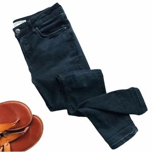 Zara Women Distressed Skinny Jeans Black Denim 4